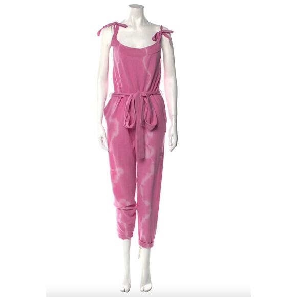 LoveShackFancy Pants - LoveShackFancy Tie-Dye Print Scoop Neck Jumpsuit MEDIUM